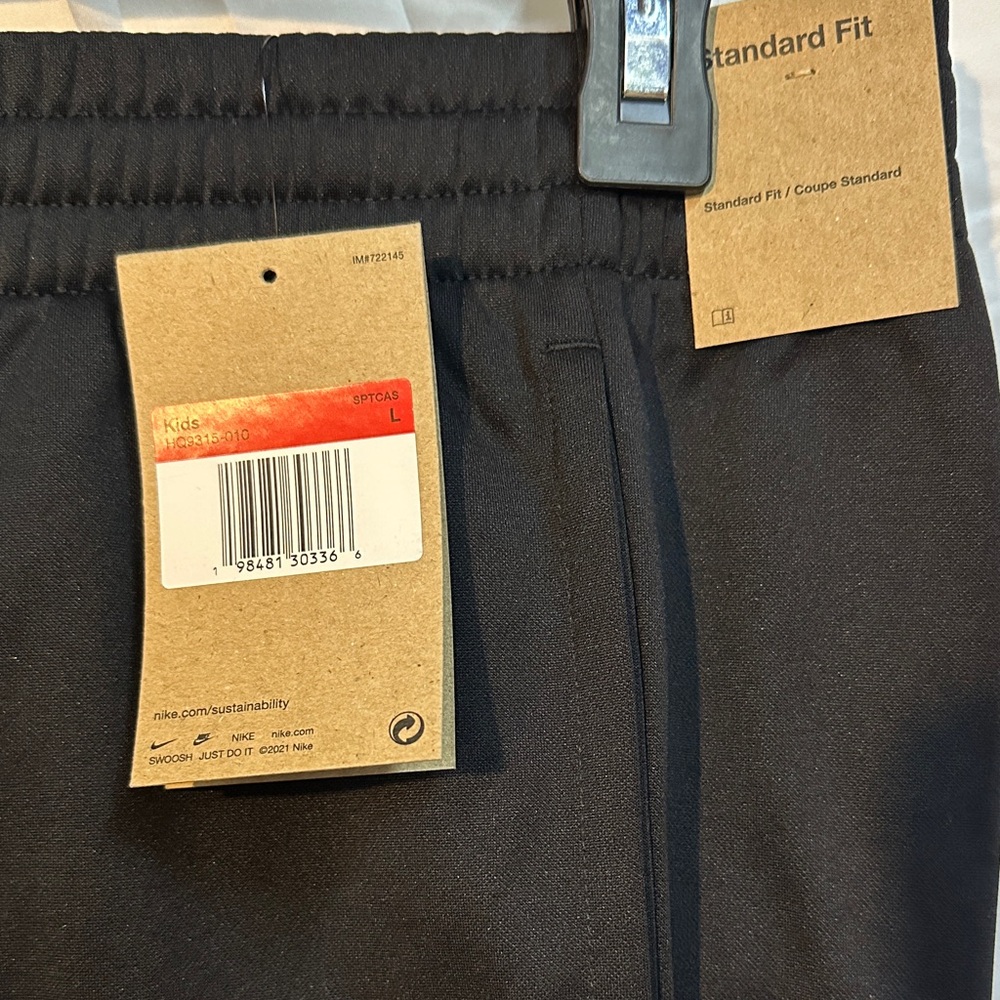 Nike Black Track Jacket and Pants with White Swoosh MSRP $62 - Picture 3 of 3